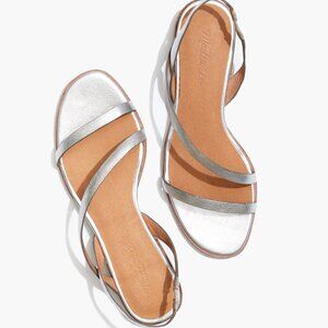 Madewell The Heidi Slingback Sandal in Metallic 10